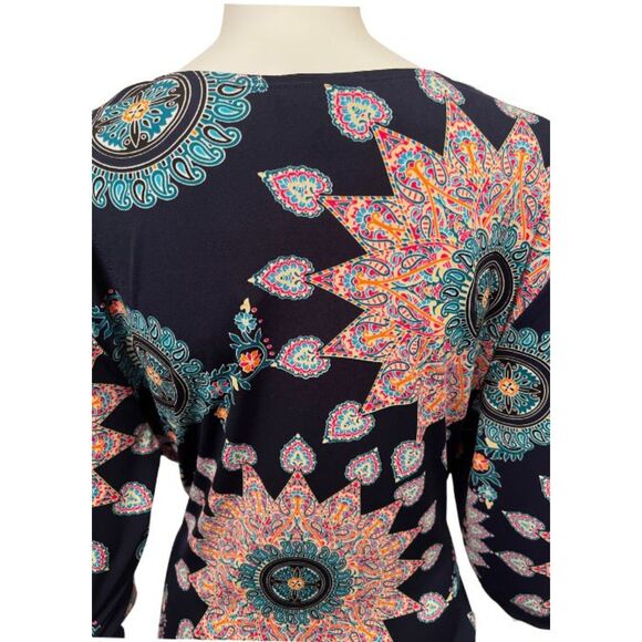 Connected Apparel Jersey Wrap Dress - Size 10 - Picture 4 of 6